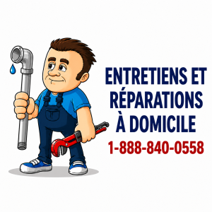 Services de réparations et d'entretiens d'appareils à domicile